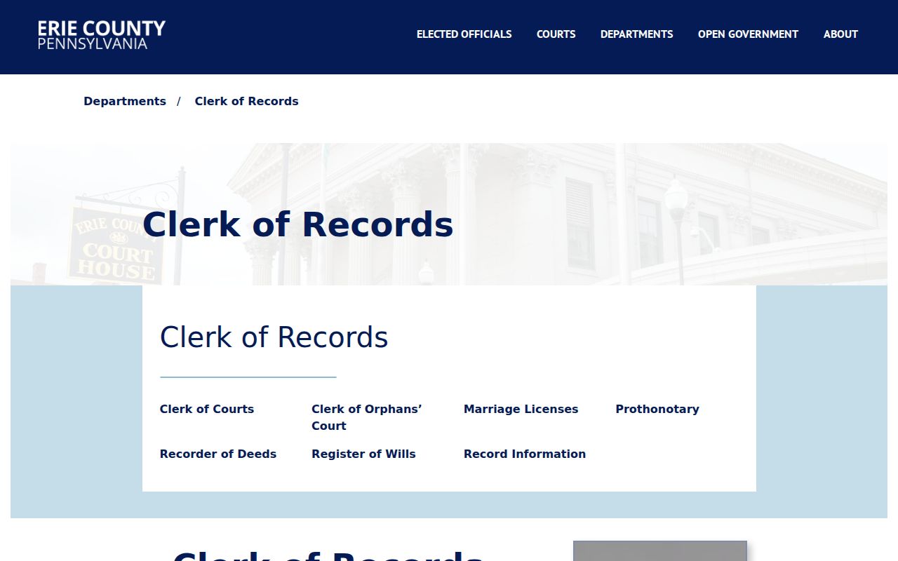Millcreek Township residents directory Erie County Clerk of Records